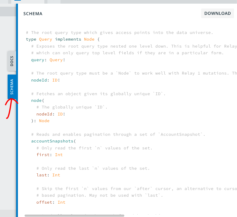 Open GraphQL Schema